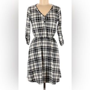 French Grey Plaid Dress - Women’s size small